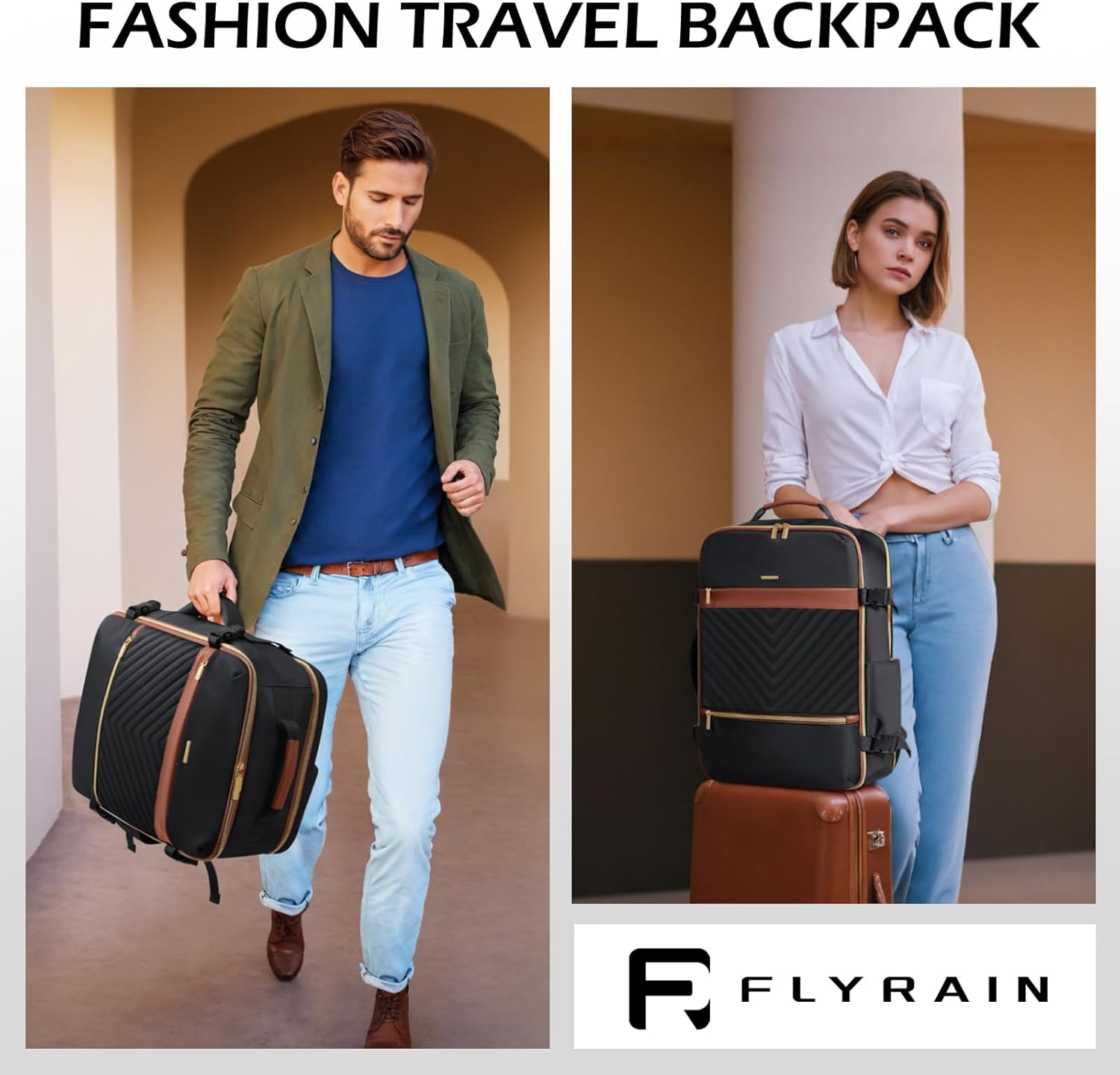 Travel Backpack for Women Men 40L Large Carry On Backpack,Flight Approved Personal Item Bag Carry On Luggage, Casual Daypack for Weekender Fits 17" Laptop - Image 4