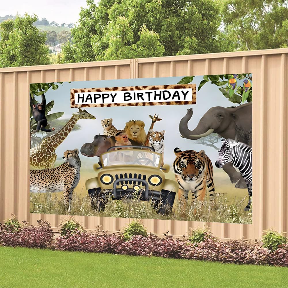 Fmarui Safari Backdrop 5x3ft Africa Wildlife Park Giraffe