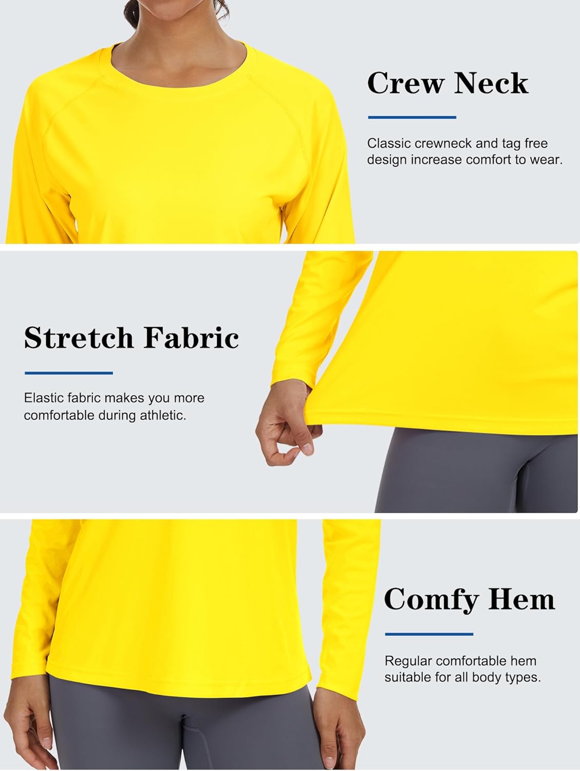 Women's Sun Shirts UPF 50+ Long Sleeve UV Protection Shirt Quick Dry Tops for Workout Hiking Running Rash Guard - Image 5