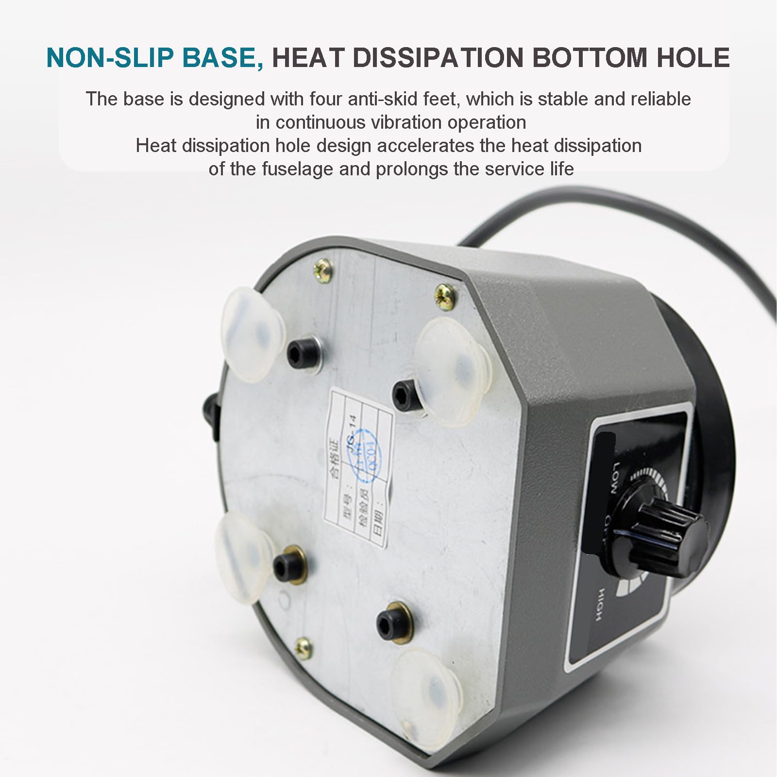 Vibrateur Dentaire 100 W - Charge Maximale : 2 kg, Vitesse Réglable En Continu, Base Antidérapante Et Table Vibrante. Oscillateur À Disque Pour Plâtre, Moules Et Résines.,White
