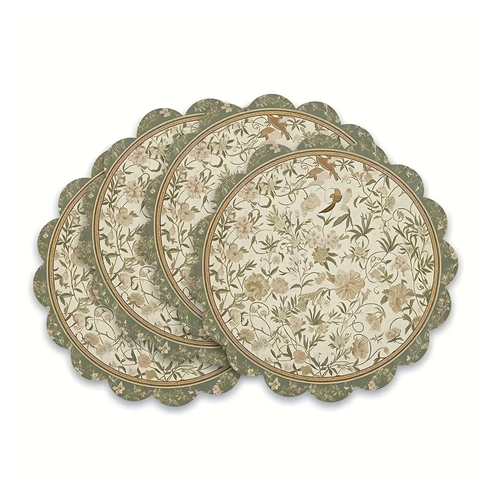 Napperons à fleurs x4 : tapis de table lavables et résistants à la chaleur