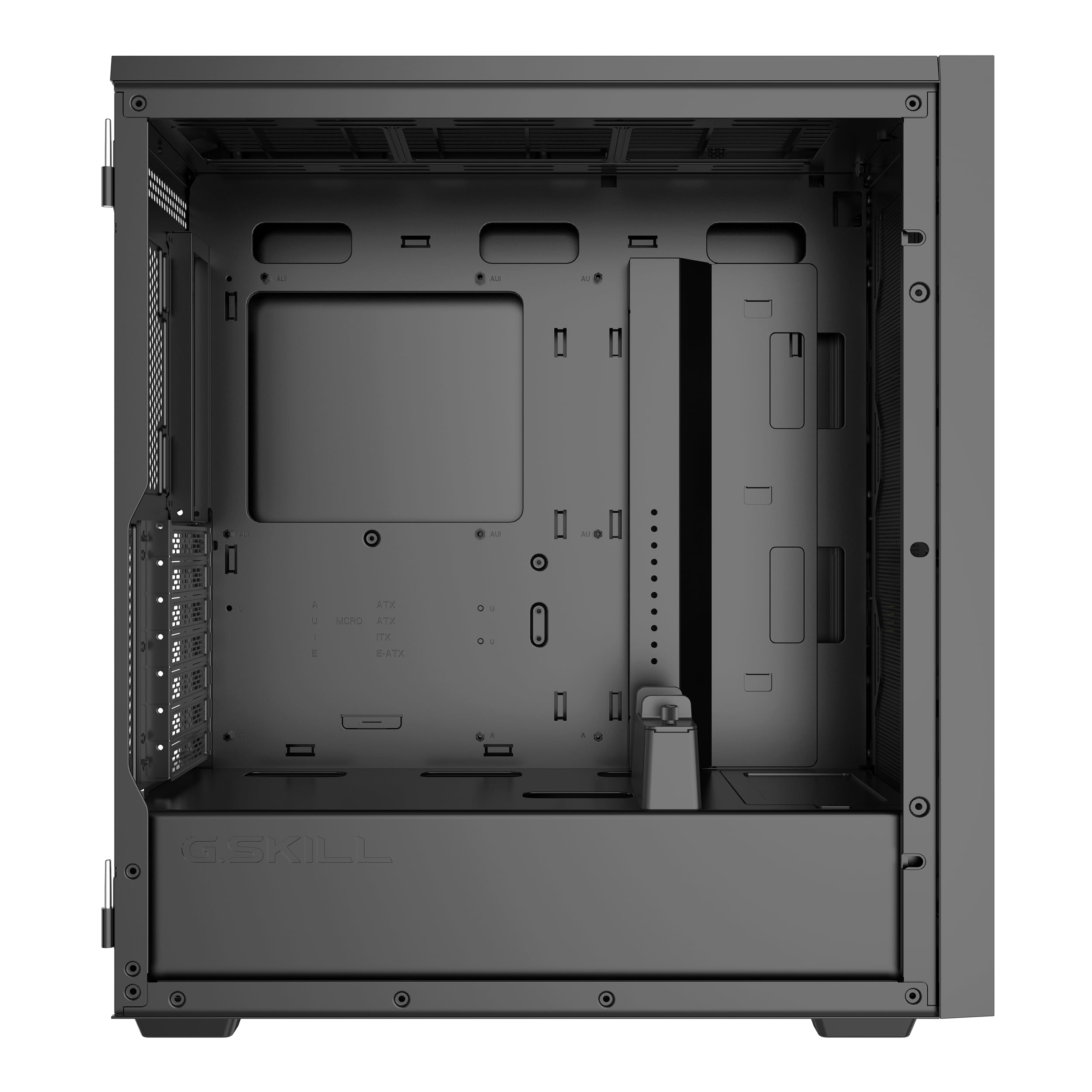 G.SKILL MD1 Caja ATX de media torre con panel lateral de vidrio templado, panel frontal de malla - negro (GC-AKGW1-MD1)