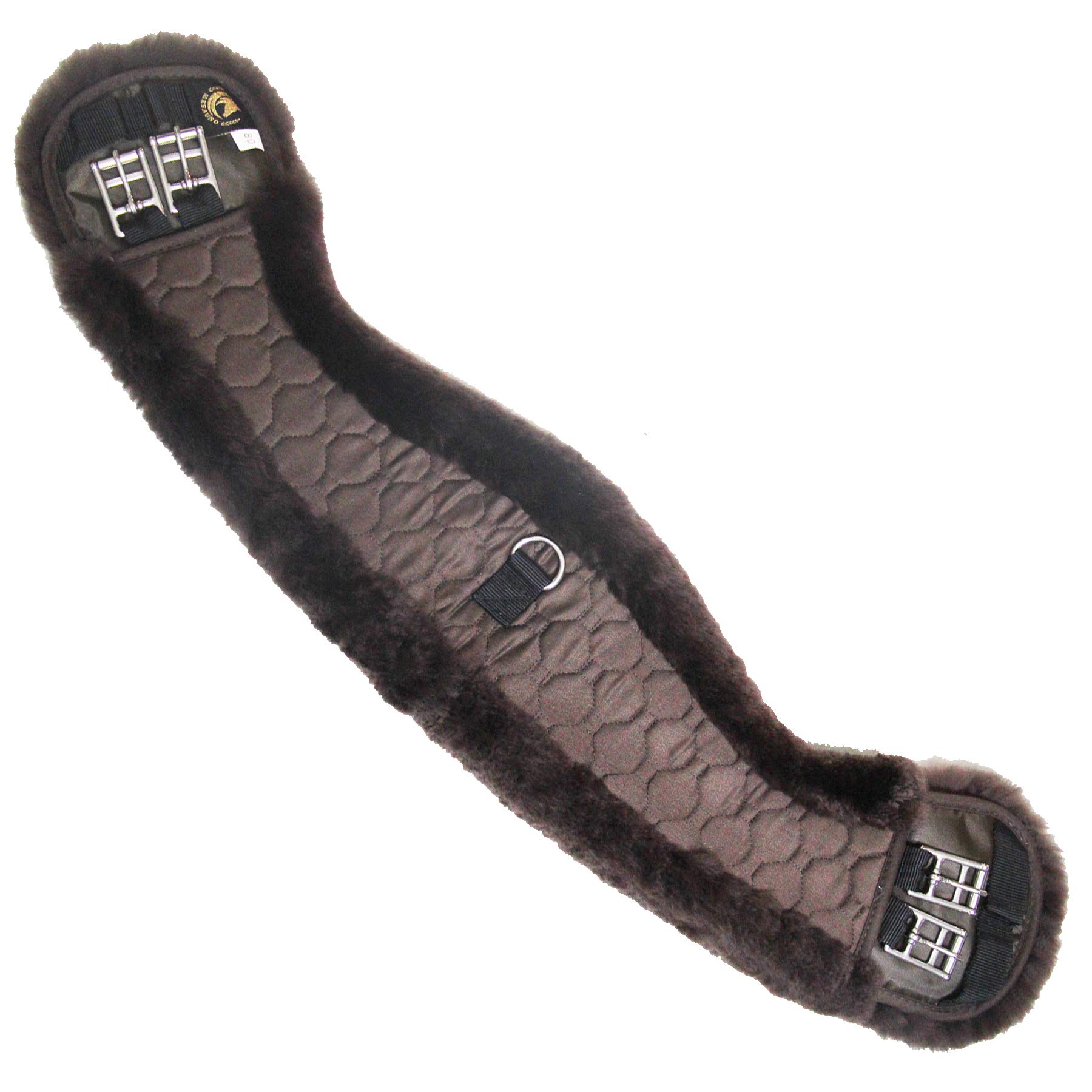 Merauno® Lambswool Moon Girth Saddle Girth Dressage Girth Made of Quality Merino Lambswool Special Anatomical Concave Shape for Better Non-Slip Colour: Natural, Black, Brown, Anthracite