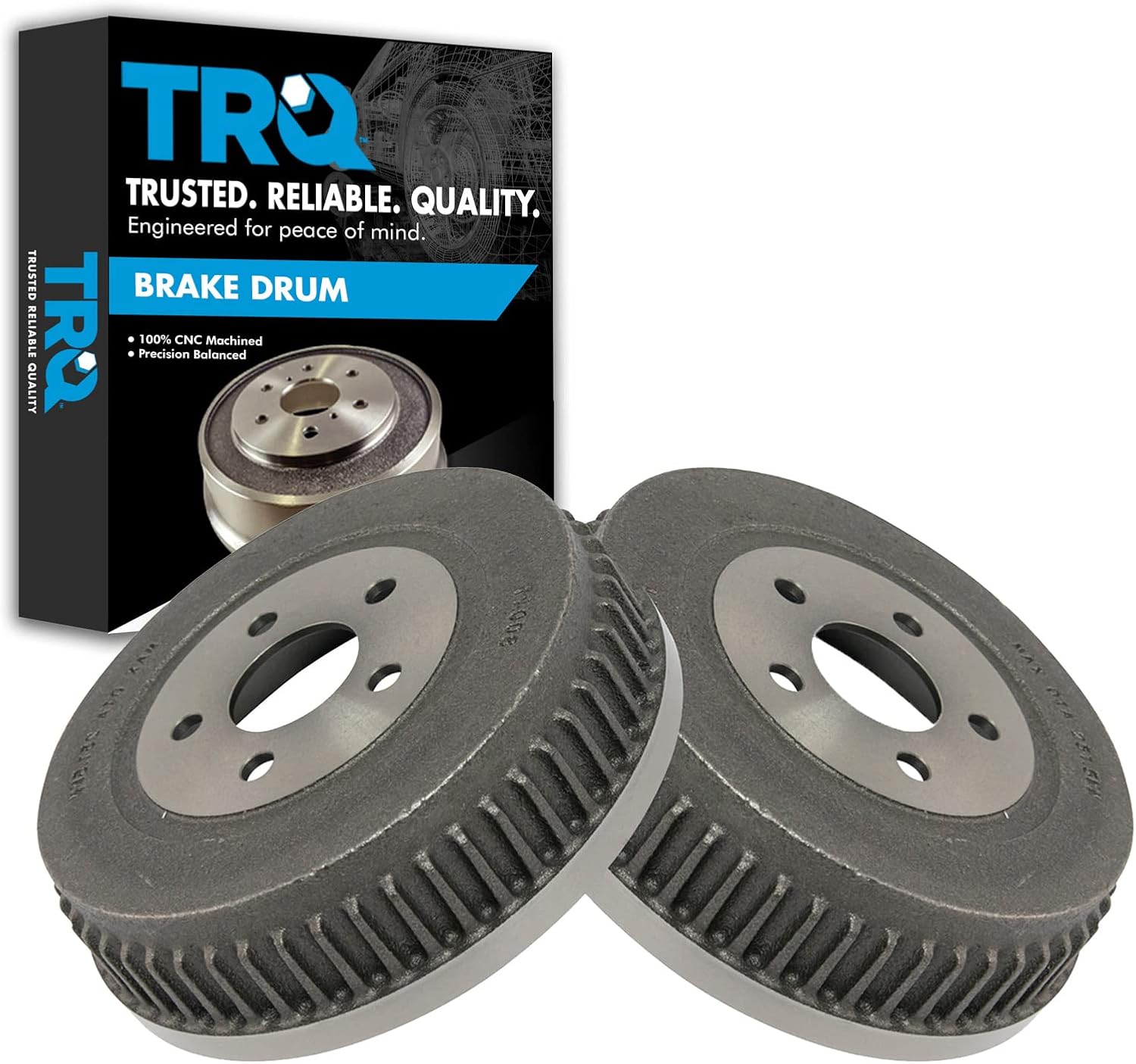 TRQ Rear Brake Drum Pair Kit Driver Left & Passenger Right for Windstar