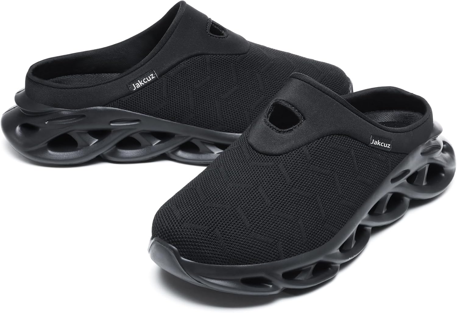 Jakcuz Mens Mules Open Back Loafers House Shoes Cushion Outdoor Walking Shoes Black Size 6.5 - Image 7