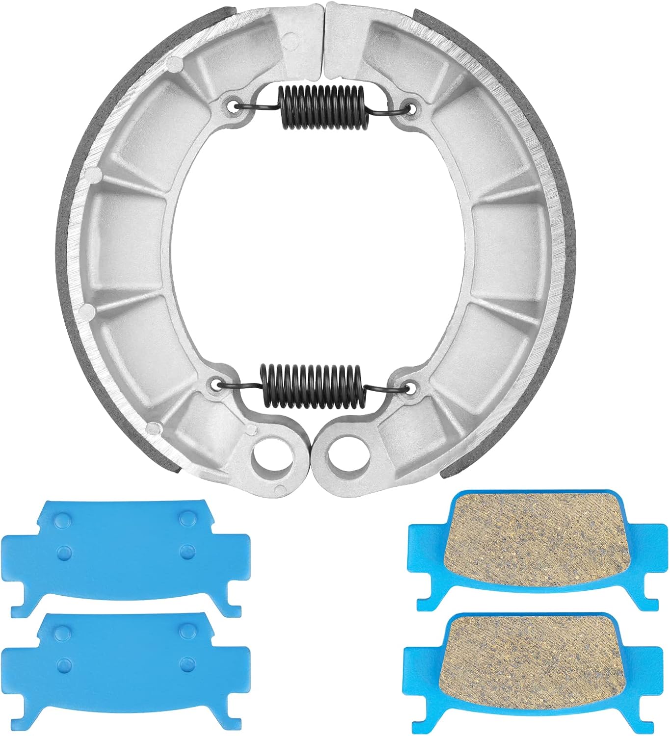 Youxmoto Front Brake Pads Rear Shoes Fit for Honda Rubicon 500 TRX500 2005-2014/ for GPScape TRX500 FGA 2005-2008/ for Foreman 500 2005-2011 Drum Brake Shoes