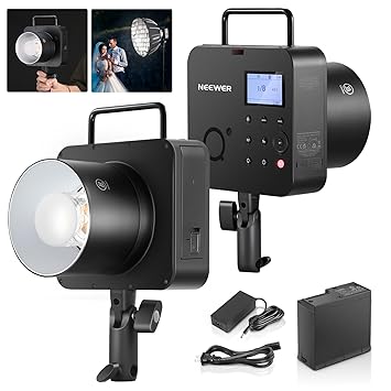 NEEWER Q4 400Ws 2.4G TTL Studio Flash (New Appearance), 1/8000s HSS/2800mAh Battery/30W Modeling Lamp/400 Full Power Flash Strobe Light Photography Monoluz with Bowens Mount