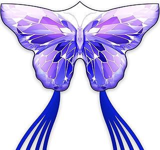 Golden Butterfly Design Kites ,Outdoor Work Colorful Kite Long Tails,Easy to Fly ,Outdoor Flying Toys for Adult and Kids Surf with Handle