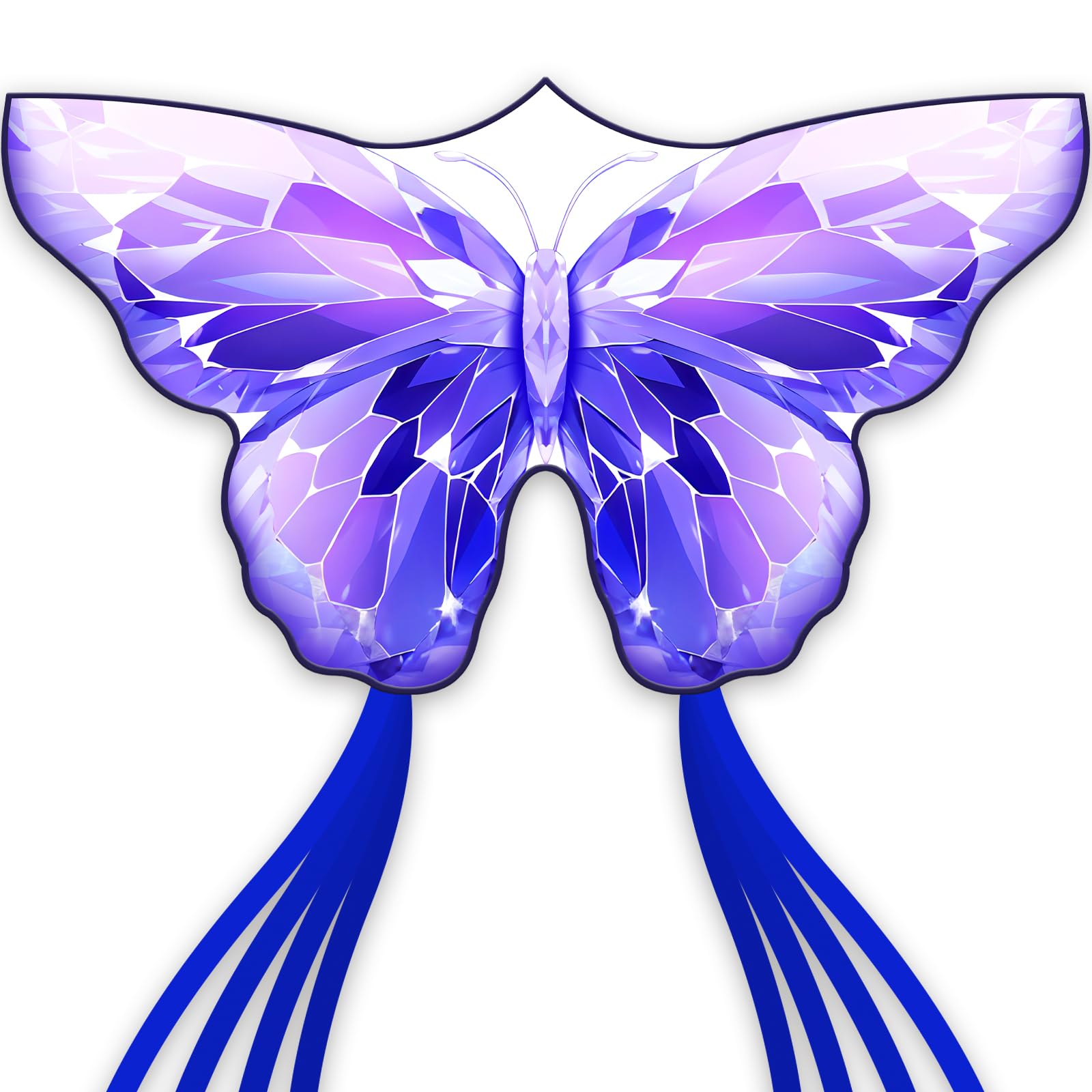 SGftre Golden Butterfly Design Kites ，Outdoor Work Colorful Kite Long Tails，Easy to Fly ，Outdoor Flying Toys for Adult and Kids Surf with Handle