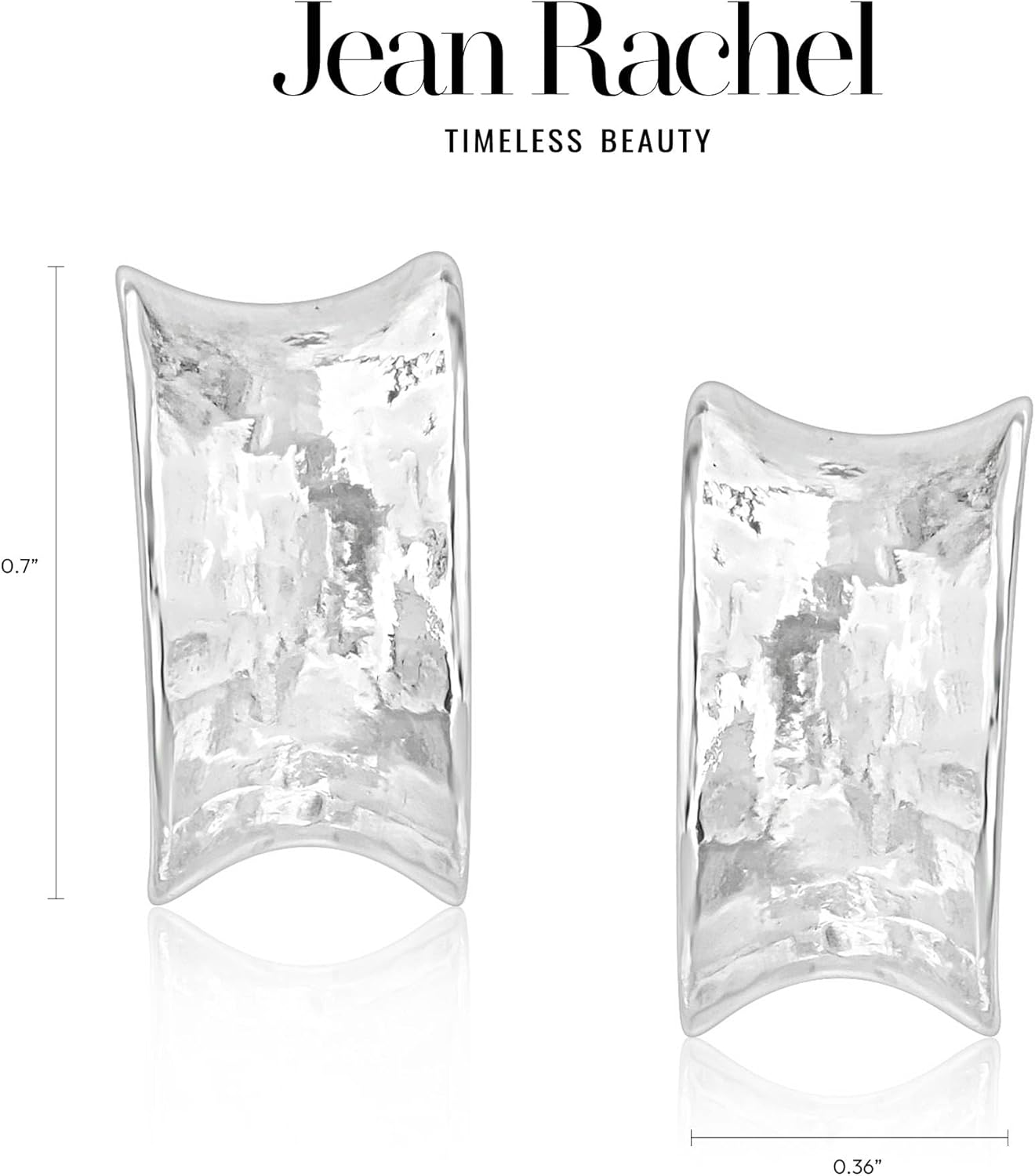 JEAN RACHEL JEWELRY 925 Sterling Silver Hoop Earrings for Women – Small Curved Hoop – Hypoallergenic, Lead & Nickel Free Chunky Hoops