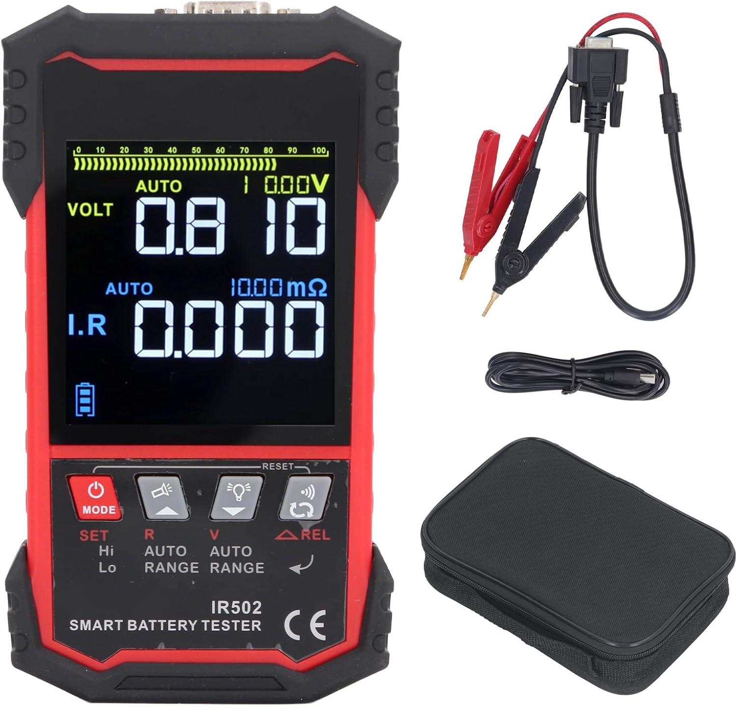 Battery Internal Voltage Tester 3.2 Inch TN Color LCD Screen for Battery Lithium Battery