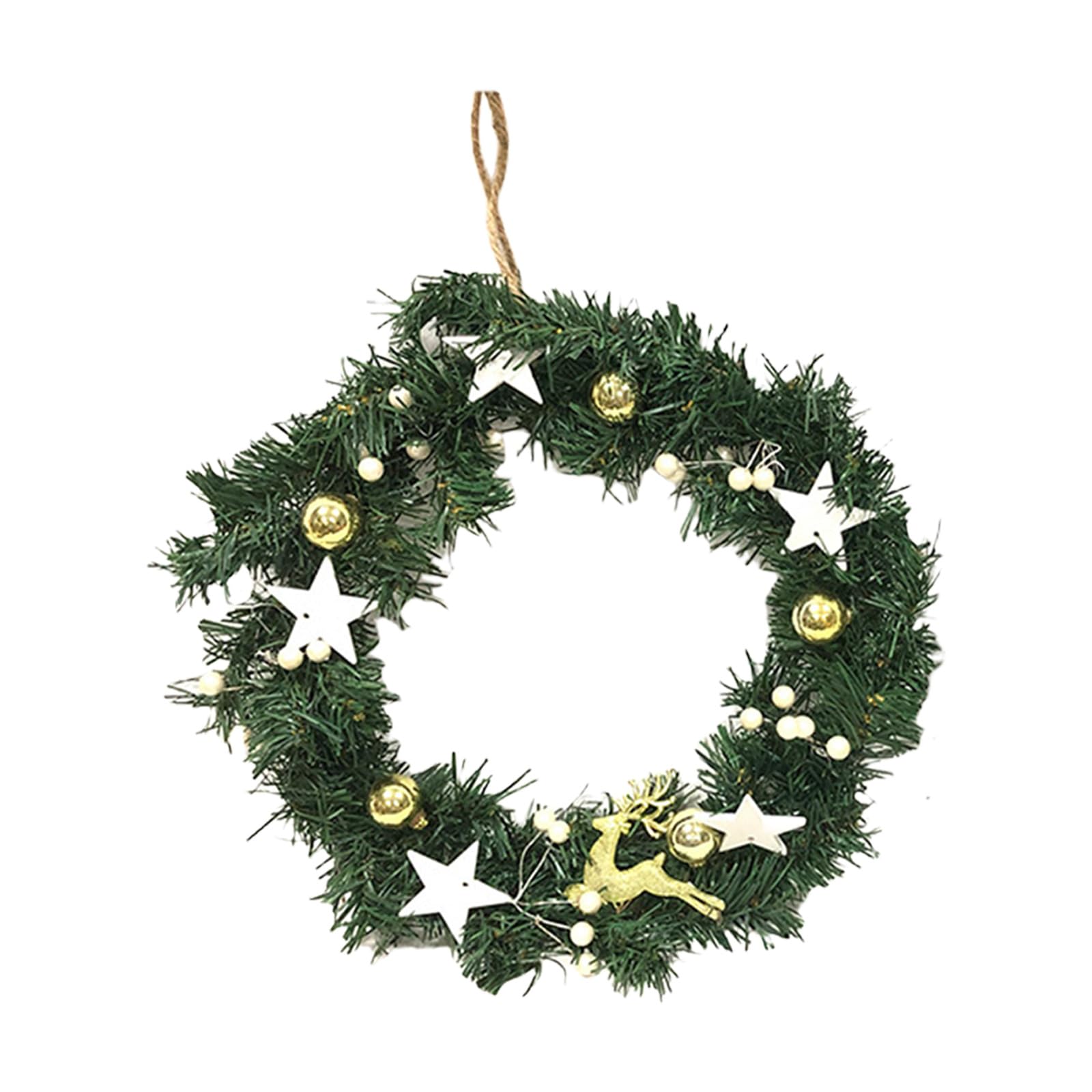 carotoe Christmas Wreath with Pinecone Front Door Wreath Wall Hanging Ornament for Holiday Decoration Christmas