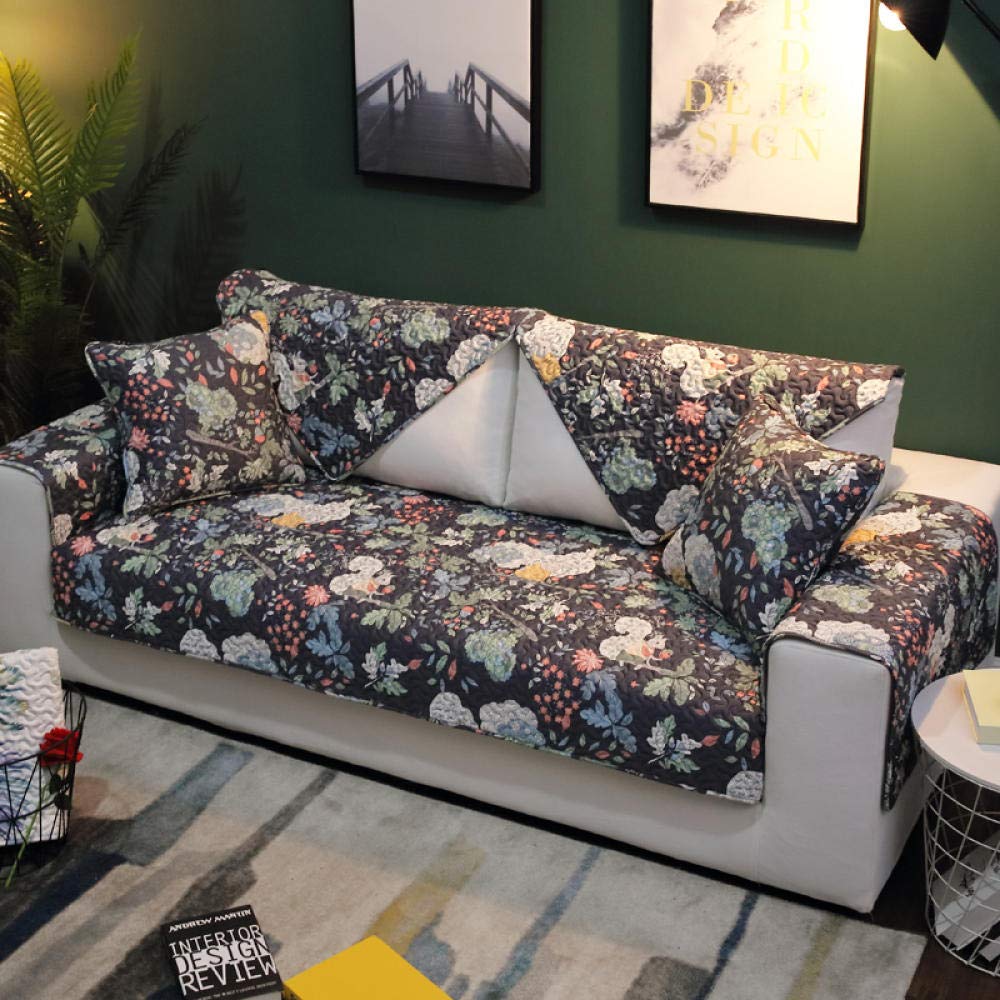 Housses de coussin de canapé en coton anti-poussière respirant 90x210 cm