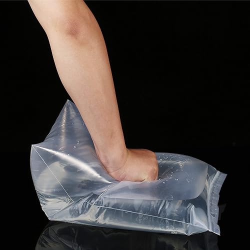 Miniatura 5 de Paquete de 100 bolsas de polietileno con cierre de cremallera transparente de 10 x 13 pulgadas de grosor, 2.4 mil, bolsa de plástico con cierre de