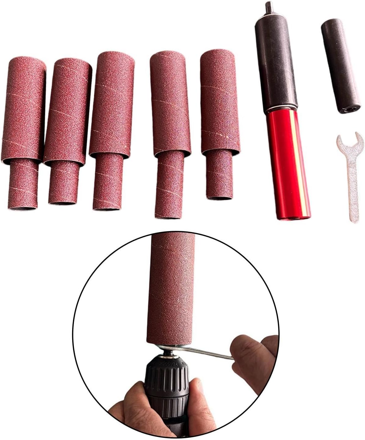 BNF Drum Sander Adapter Set Rubber Sanding Drum for Power Drill Sturdy Versatile | Home & Garden