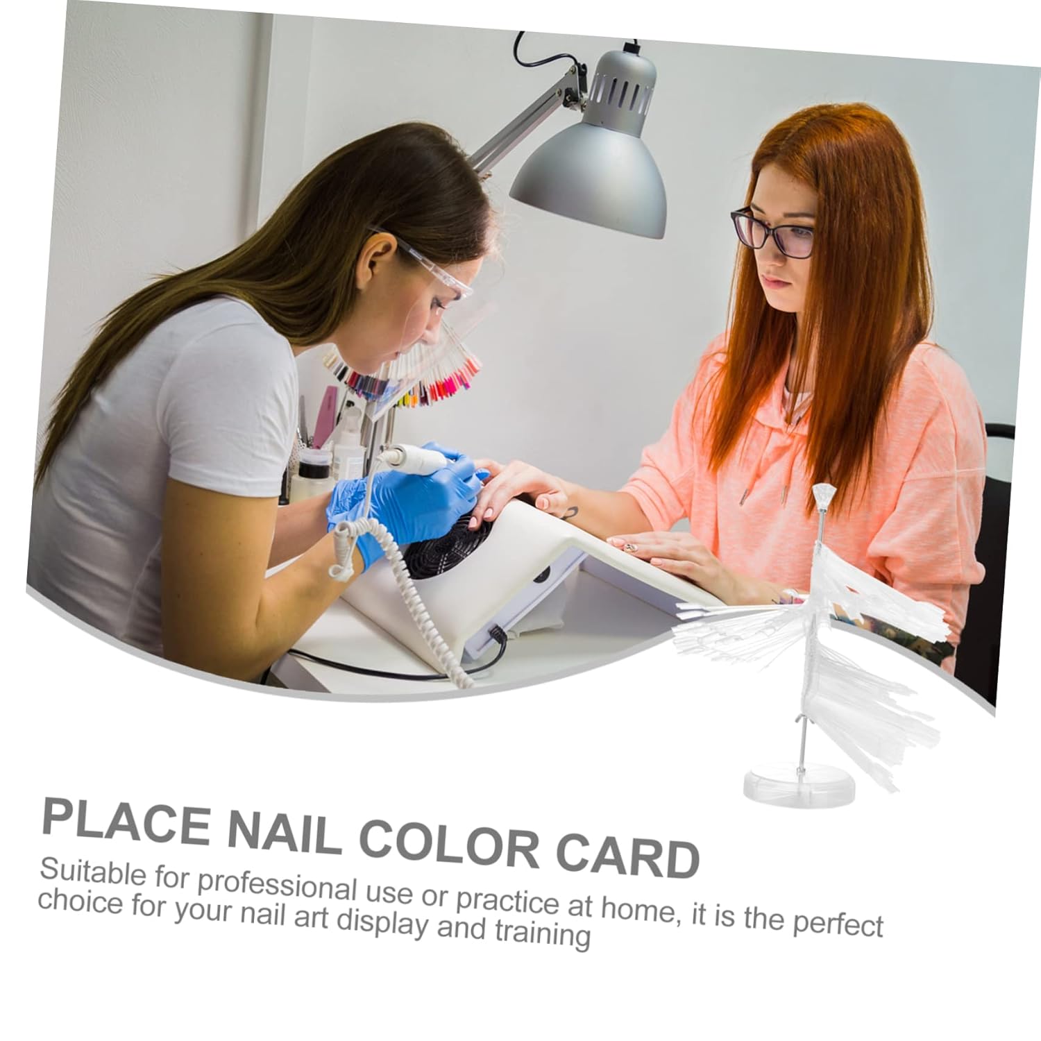 Gatuida 120pcs Nail Tips Display Stand Spiral Color Chart for Uv Gel Nail Polish Clear Shelf for Salon Use and Practice