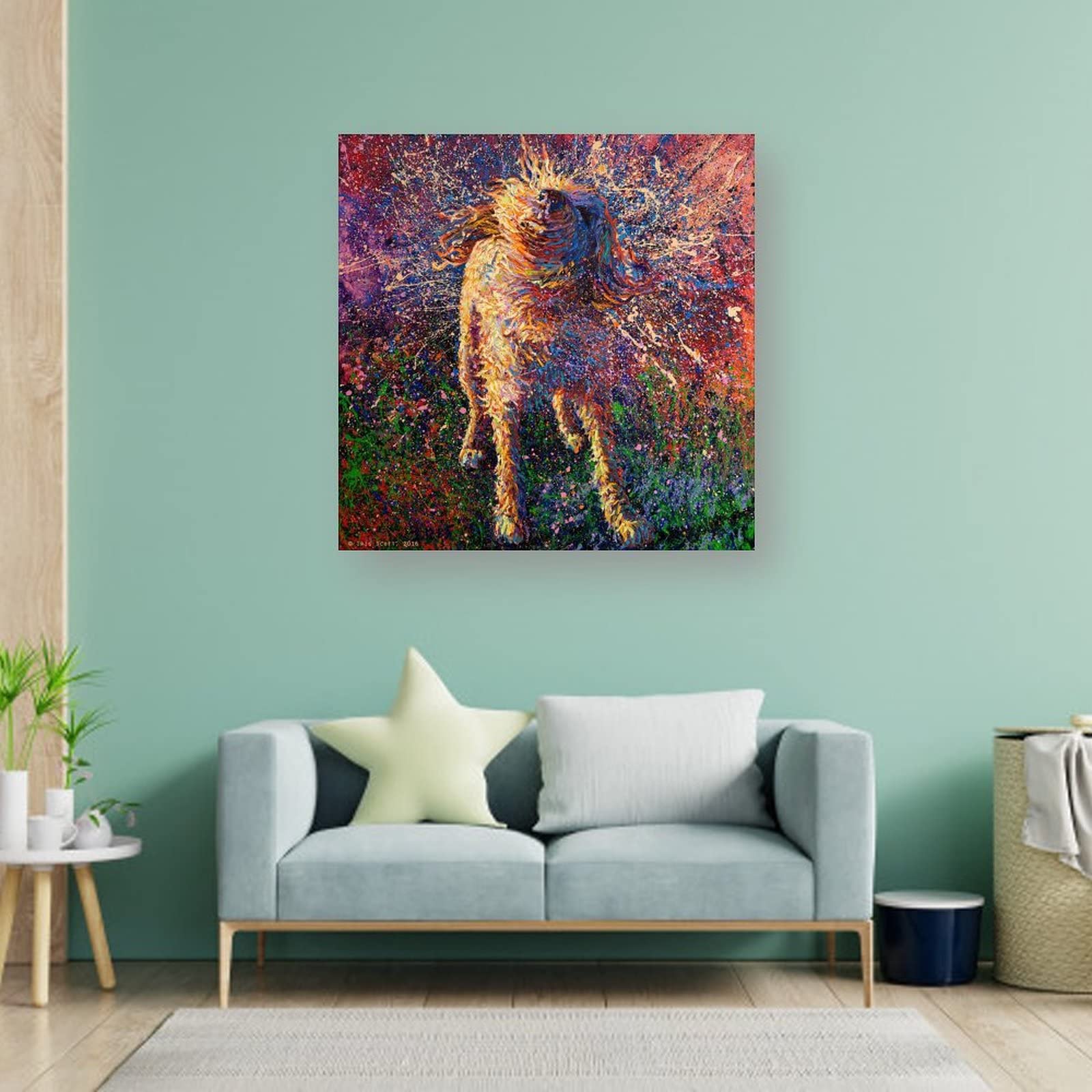 Póster de Pintura Cuadro por Iris Scott para Pared, Decoracion Habitacion, Póster de Decoración del Hogar, Lienzo de 70 x 70 cm