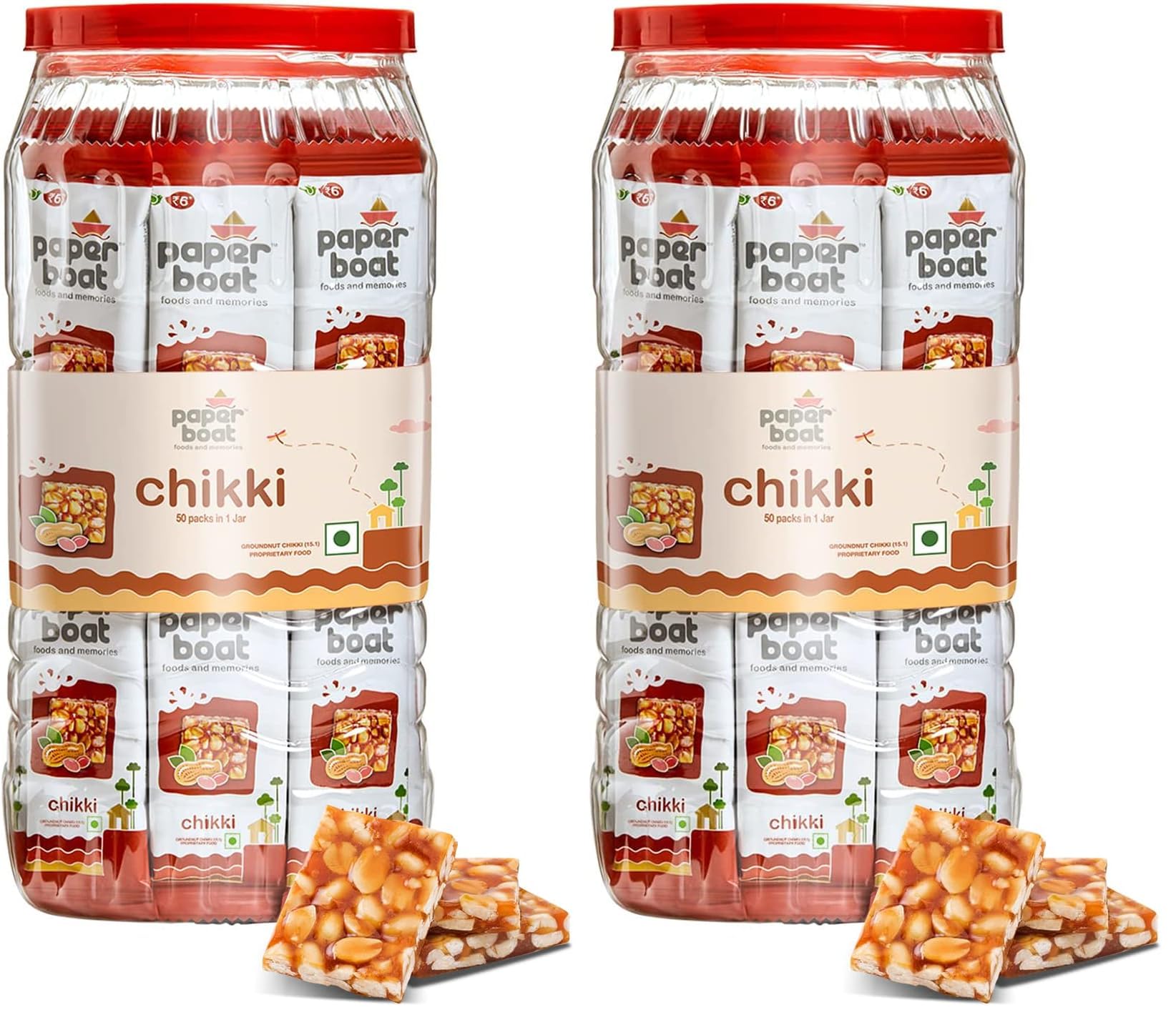 Paper Boat Chikki Jar, Peanut Bar, No Added Preservatives and Colours | Gajak | Sweets | Made with Jaggery | Gazak (50 pieces, 16g each) (Pack of 2)-image-26