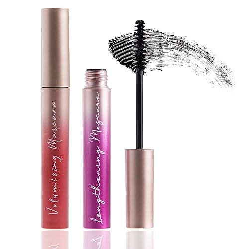 Miniatura 1 de Nicole Miller Mascara Duo- Paquete de 2 pestañas negras voluminizadoras y alargadoras para mujeres y niñas