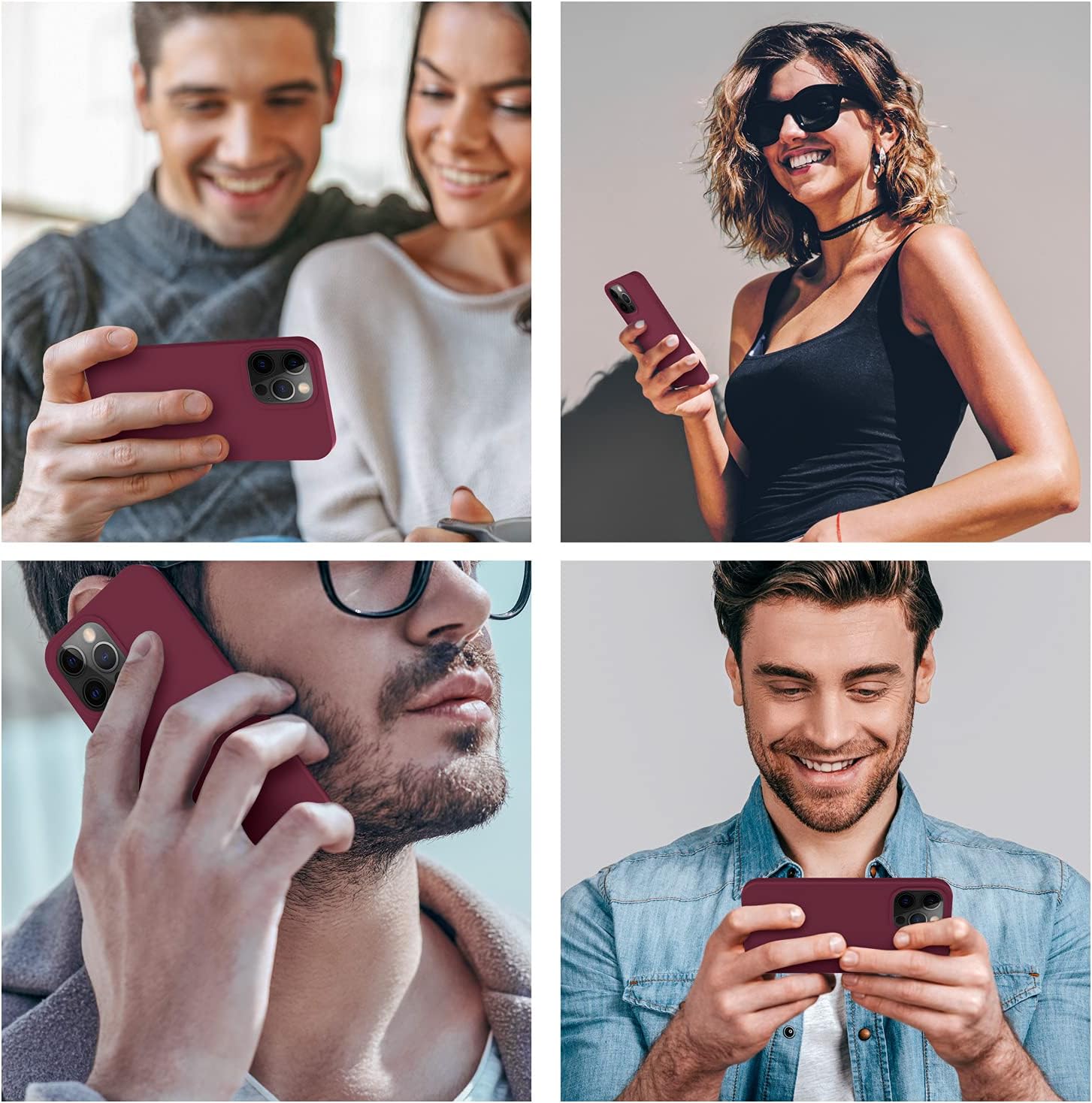 Cordking Designed for iPhone 13 Pro Max Case, Silicone Ultra Slim Shockproof Protective Phone Case with [Soft Anti-Scratch Microfiber Lining], 6.7 inch, Plum