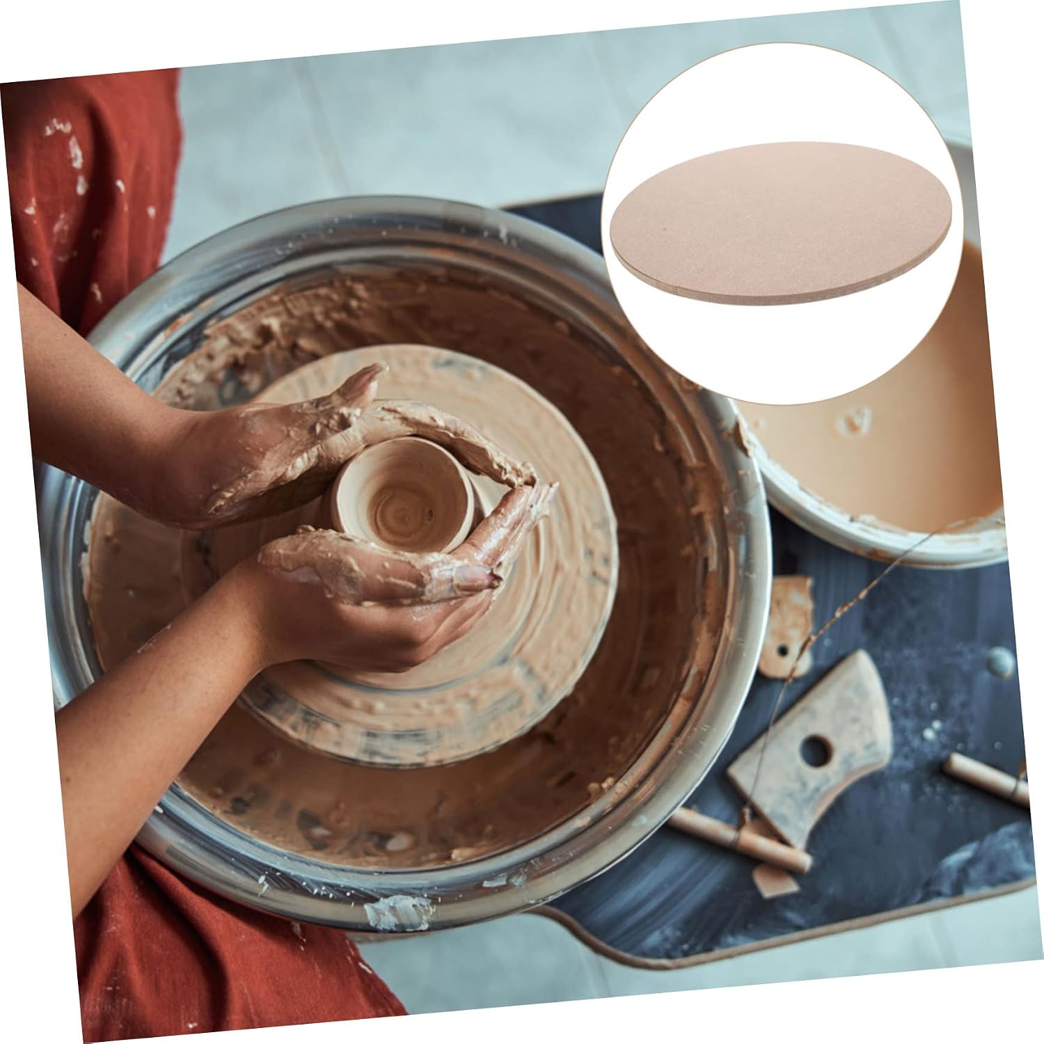 NUOBESTY Ceramic Art Drying Board Pottery Wheel Bats for Roller Air Pottery Sculpting Base DIY Crafts