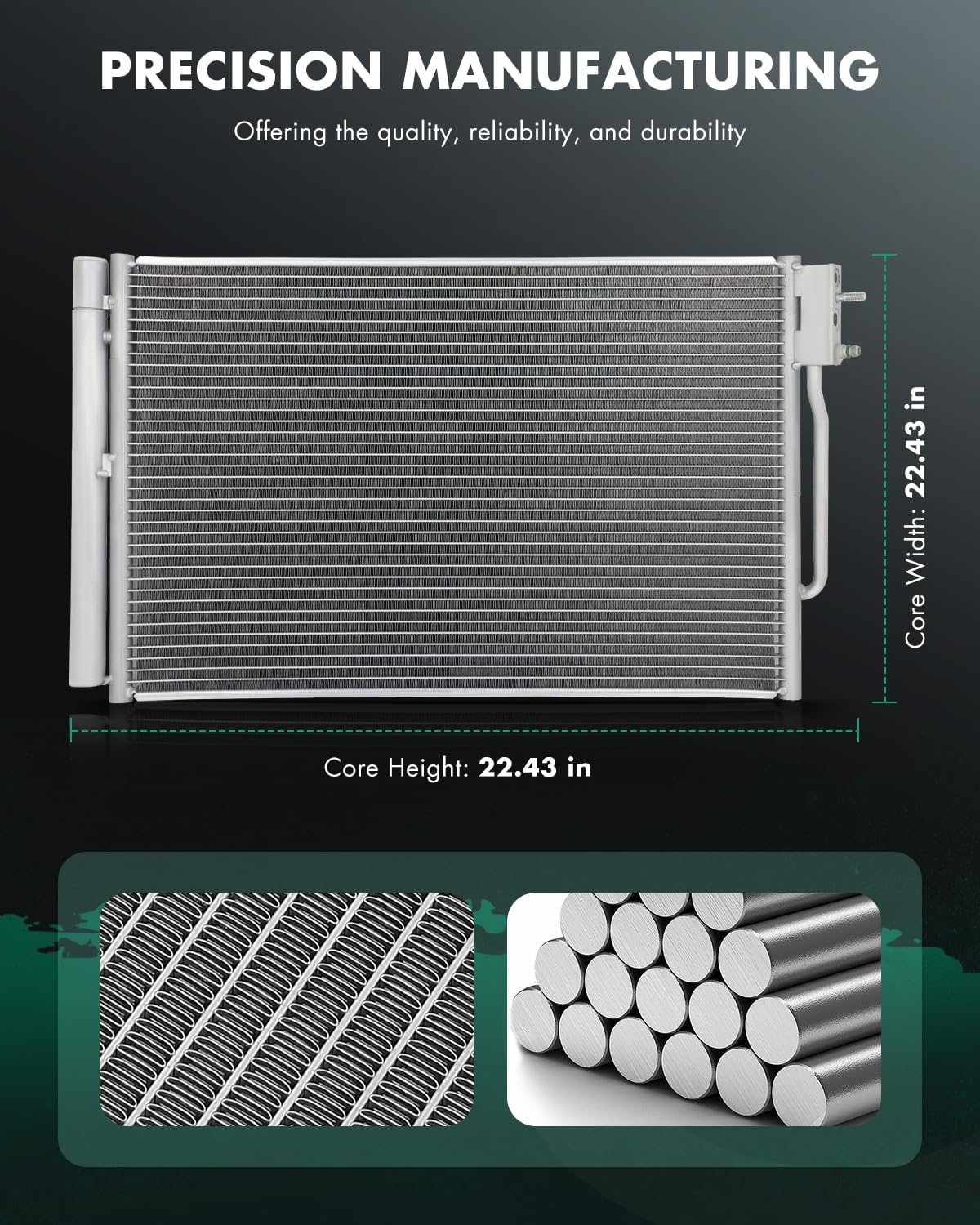 SCITOO Condenser Air Conditioning Compatible with Buick LaCrosse 2017-2019, for Chevrolet Malibu 2016-2022 Replace#30026