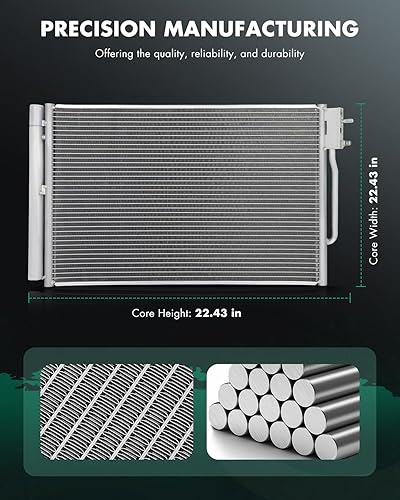 Vista 111 de SCITOO Aire acondicionado condensador compatible con Chevrolet, para modelos GMC - Silverado 2500 HD 2015-2019 - Sierra 2500 HD 2015-2019 - 6.0L