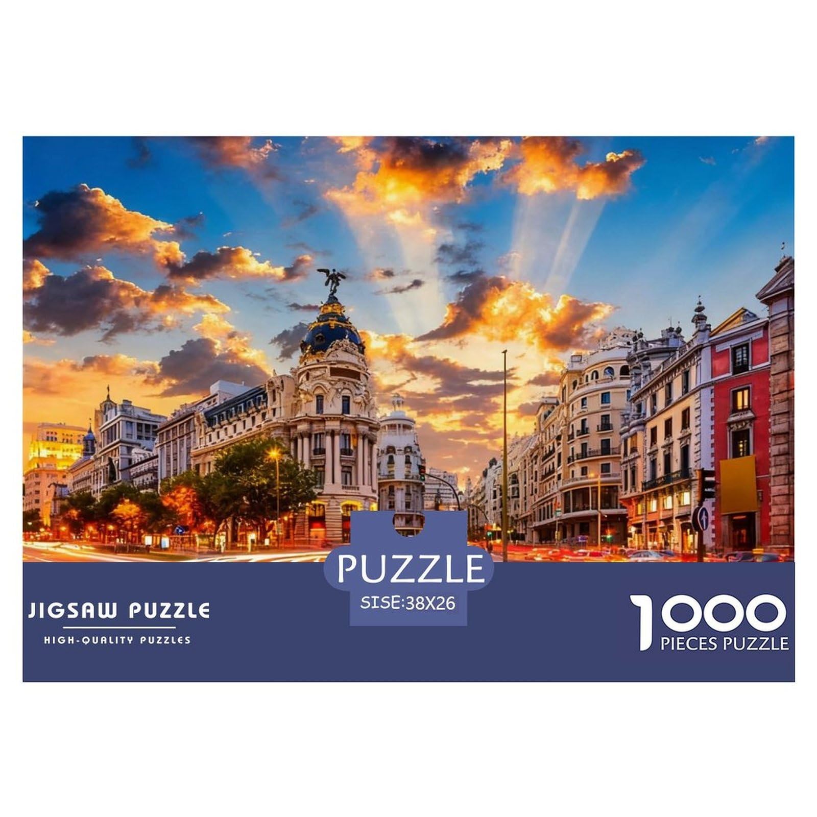 Jigsaw Puzzles 1000 Pieces Edificio Metrópolis Puzzles 38x26cm/1000pcs Toy for Adults And Kids Challenging Creative Educational Games DIY Cardboard