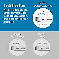 Vista 2 de Kensington Slim N17 2.0 - Cerradura de combinación para portátiles Dell con ranura en forma de cuña (K65094WW)