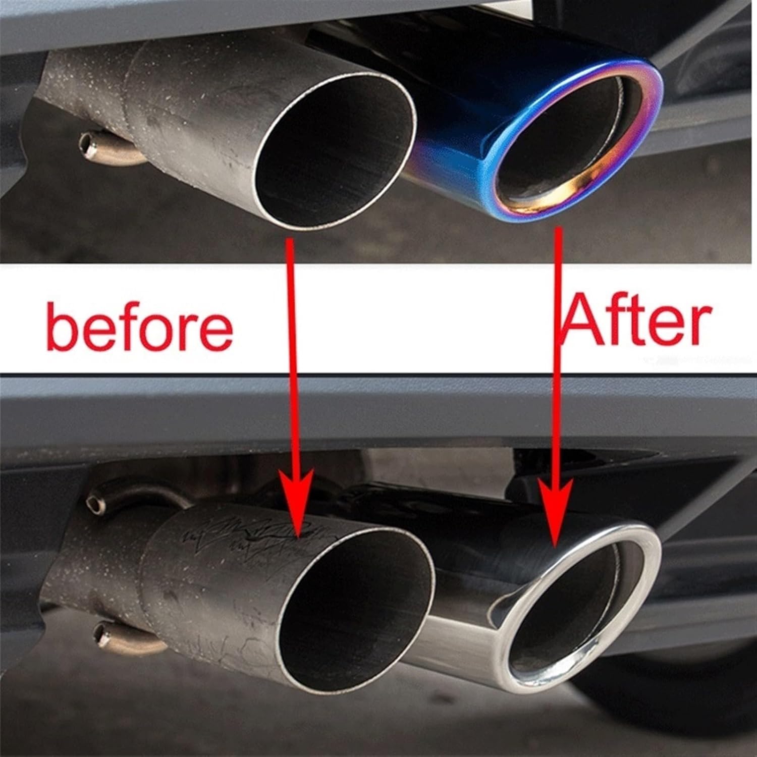 exhaust tail For BMW for E30 E36 E46 E90 E91 E92 E93 F30 320i 325i 328i 2006-2010 F30 GT 2013-2018 Car Exhaust for Pipe Muffler Tip Car Styling(2pcs Gloss Black)