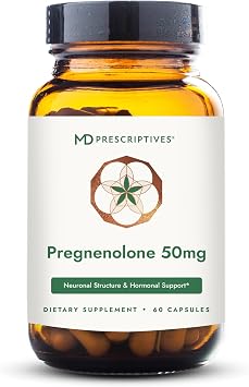 MD Prescriptives Pregnenolone - Vegan Formula for Hormone Health - Hormone Support Supplement & Energy for Adults - 60 Vegetarian Capsules 50mg