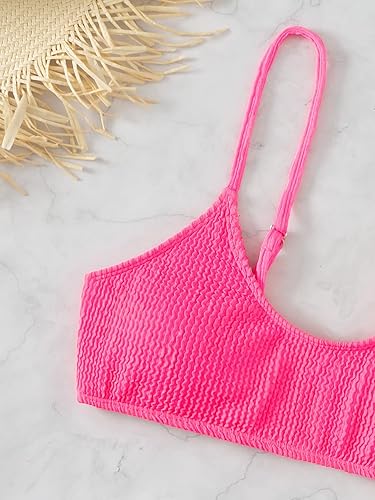 Miniatura 5 de SHENHE Traje de baño acolchado con tirantes delgados y espalda fruncida para mujer