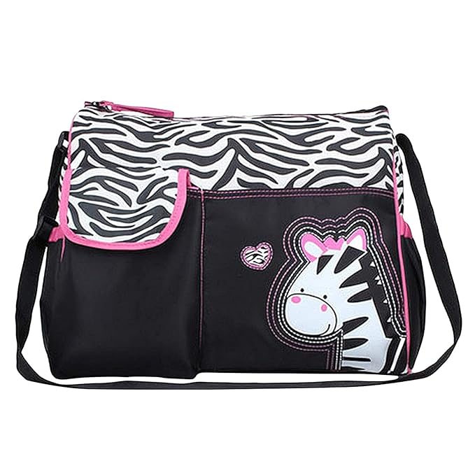 Baby Bucket Diaper Changing Bag - Zebra Pattern - Multi Color