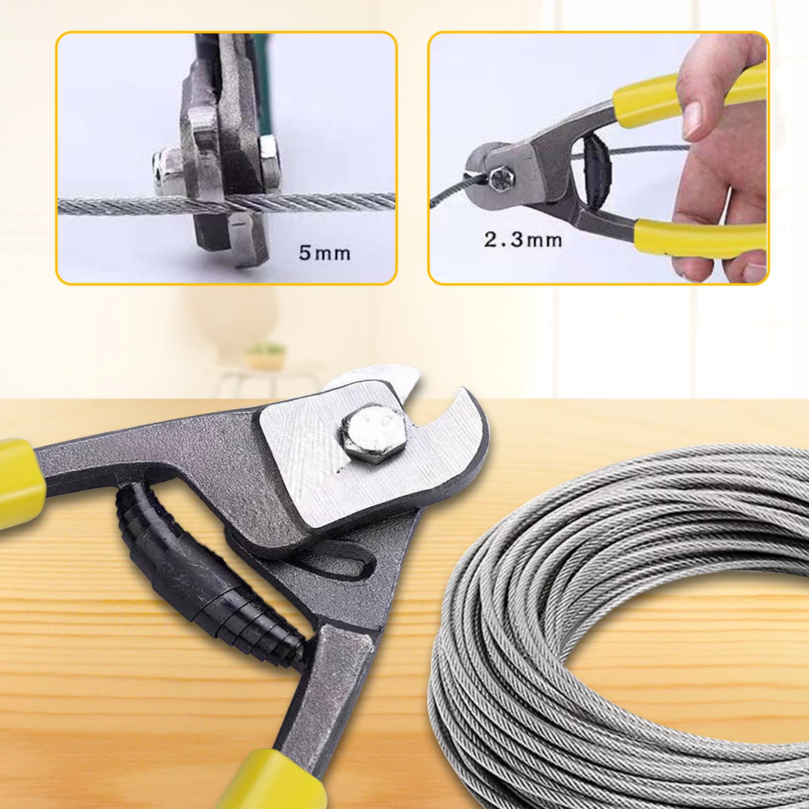 HHOOMY Edelstahlseil-Kit 50 M – 1,5 Mm, PVC-beschichtet, Mit Spannschlössern & Haken, Für Kletterpflanzen & Garten