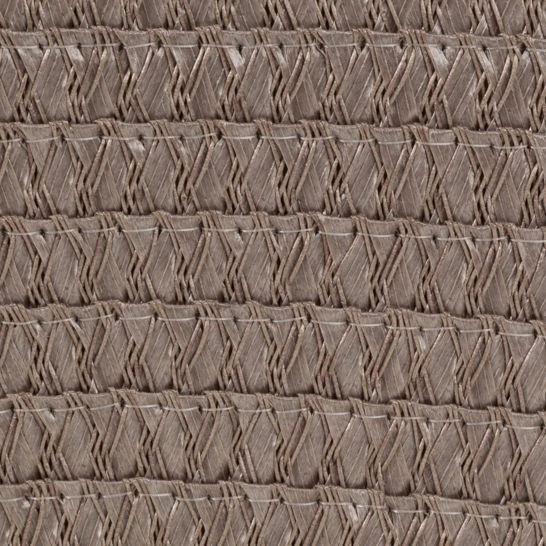 Compactor Lilou Cestino Portaoggetti Intrecciato con Manici, Polipropilene e Cartone, 23 x 15 x 12 cm, Tortora, RAN9697 (Confezione da 2)
