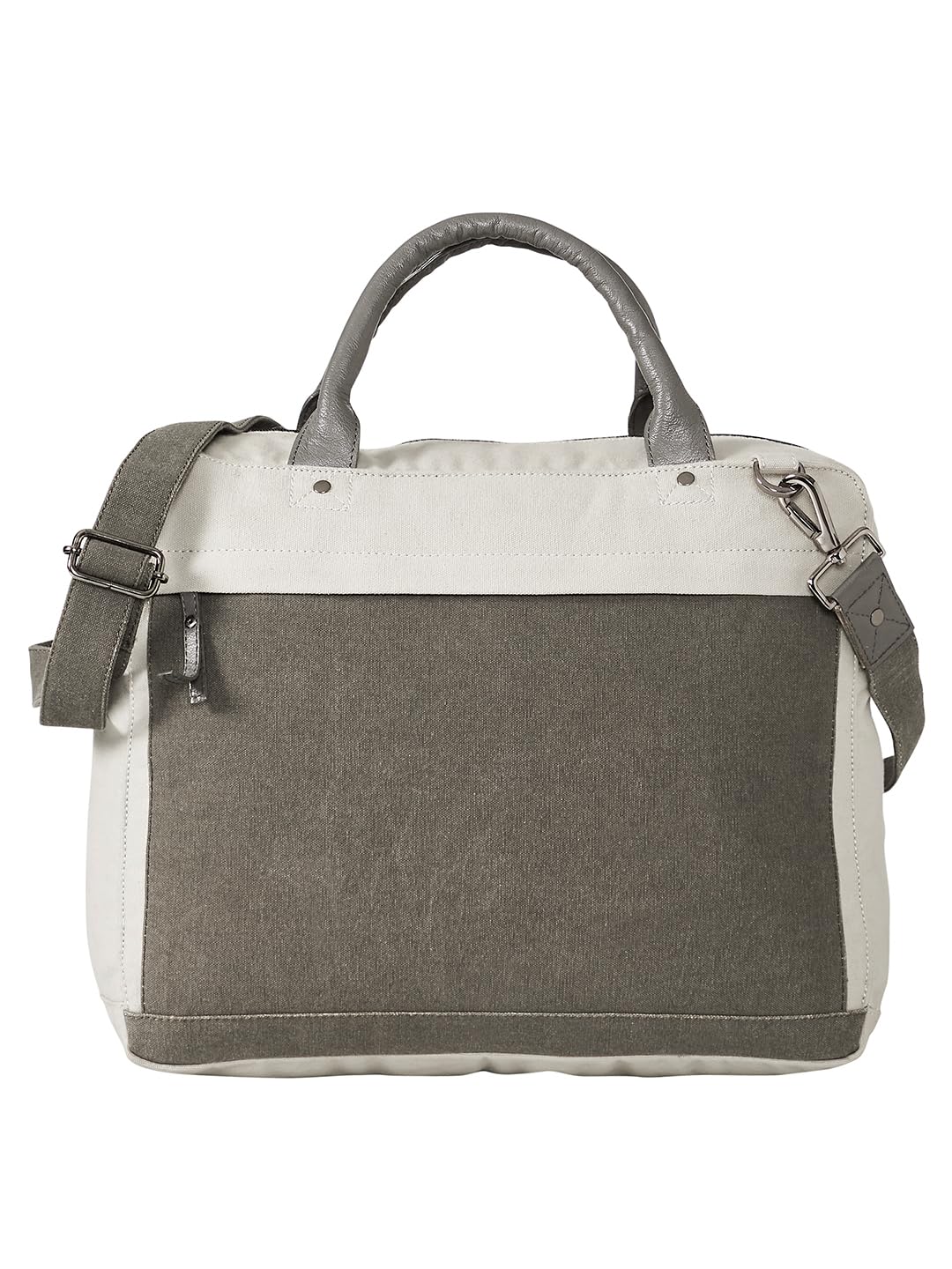 Mona B Ice Grey 100% Cotton Canvas Messenger Crossbody Laptop Bag for Upto 14" Laptop/Mac Book/Tablet with Stylish Design for Men and Women (B0823MRF65) Amazon Price History, Amazon Price Tracker