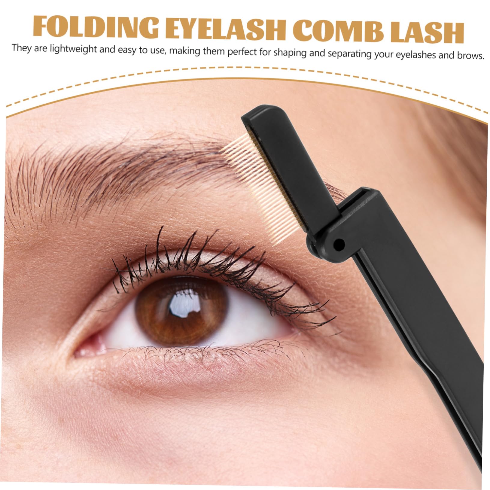 HAPINARY Lash Wand Folding Eyelash Brush Comb Eyelash Separator for Mascara Application