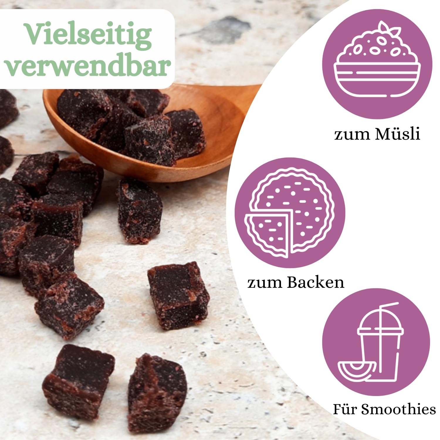 1001 Frucht Acai Würfel 1000g | Acai Beeren Püree in Würfelform I Rohkostqualität für Acai Bowl Schüssel als Müsli Topping fürs Powerfrühstück vegan ohne Gluten & ohne Konservierungsstoffe