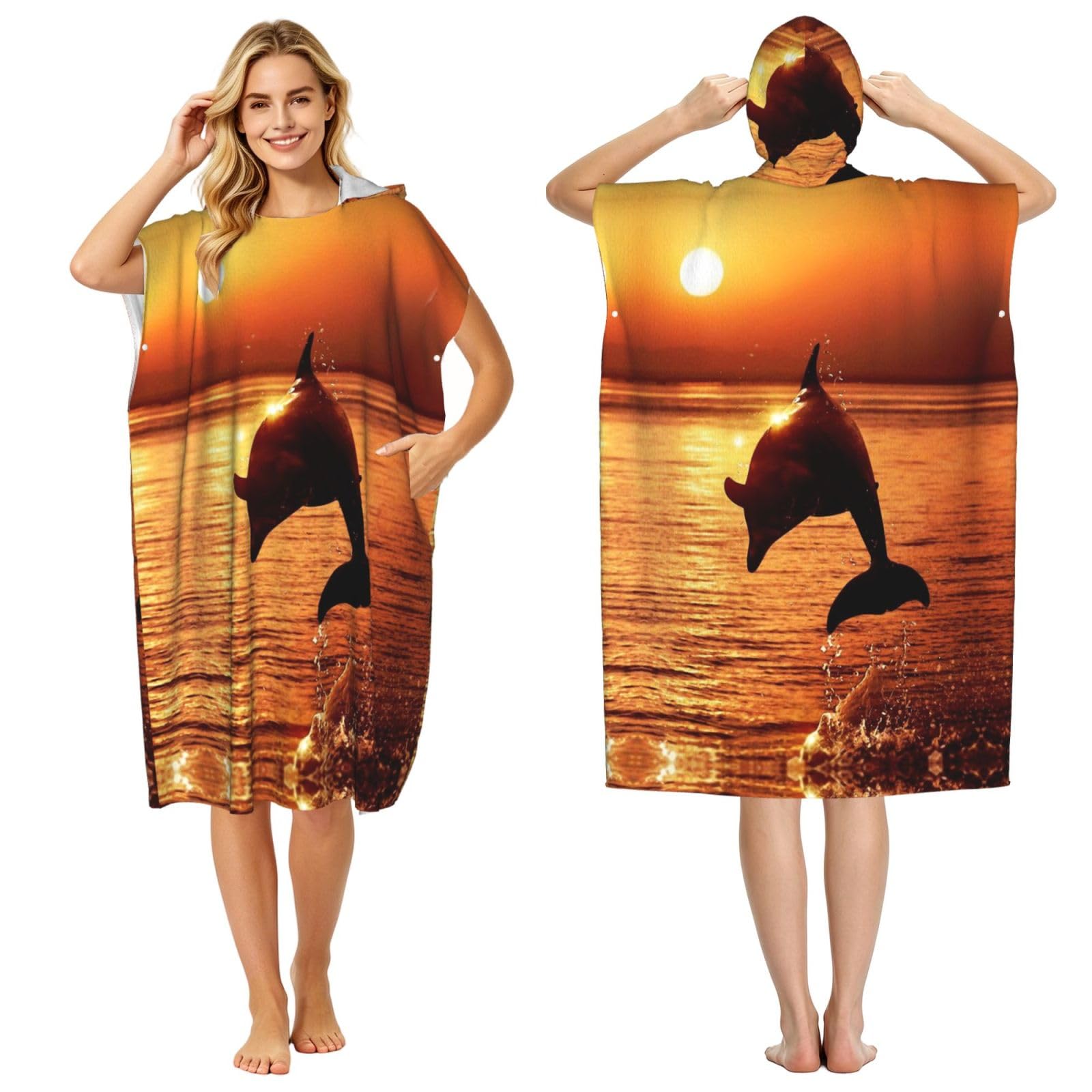 Peignoir à langer micro-éponge poncho plage contre le froid