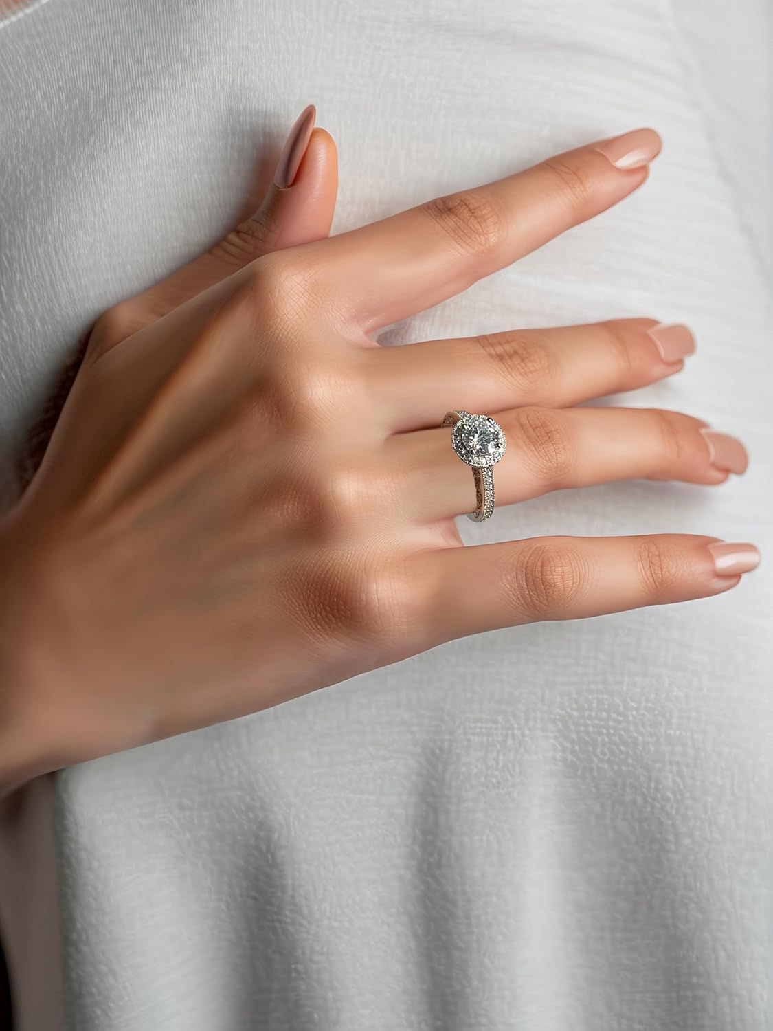 925 Silver Moissanite Vintage Engagement Ring Flower Design Wedding Ring Anniversary Commemorative Ring for Women - Image 6