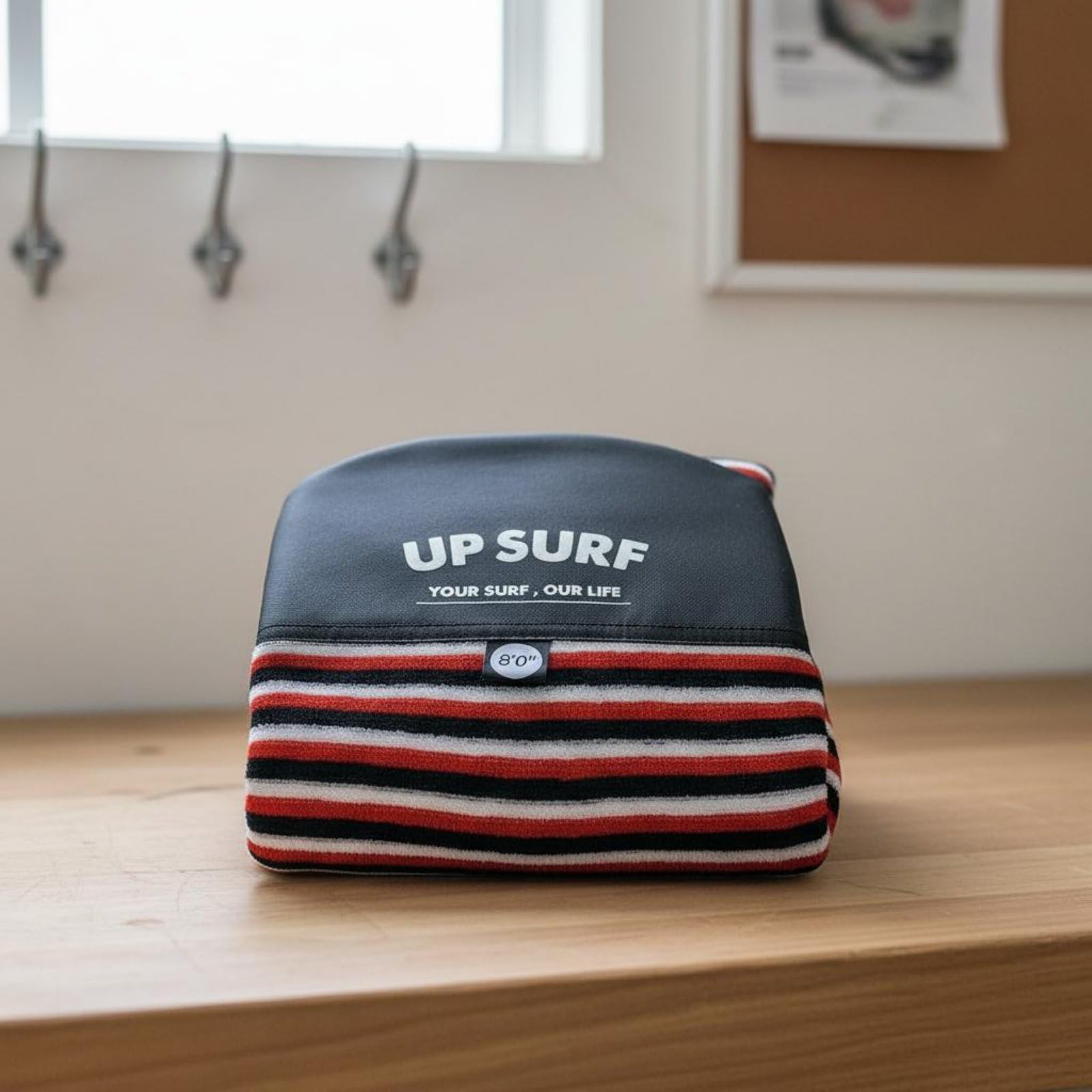 Surfbrett Socke Boardtasche Surf Ausrüstung Surfsocke Slalom Polyester Stretch Extra Nasenpolster Integrierte Tasche Kordelzug für Surfer Unterwegs Lagerung
