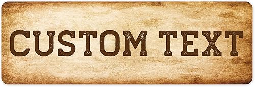 Miniatura 143 de Letrero Personalizado, Letrero de Calle Personalizado, 11 Colores de Fuente, 13 Estilos de Fuente, 4 Opciones de Agujeros, 22 Tamaños, 6x24 Madera