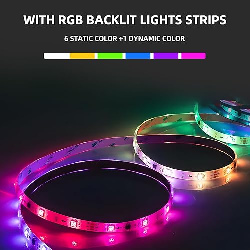 Miniatura 4 de Hansong Espejo de tocador RGB con luces LED Hollywood de 23 x 18 pulgadas, espejo de maquillaje con 15 bombillas regulables y aumento de 10X, 3