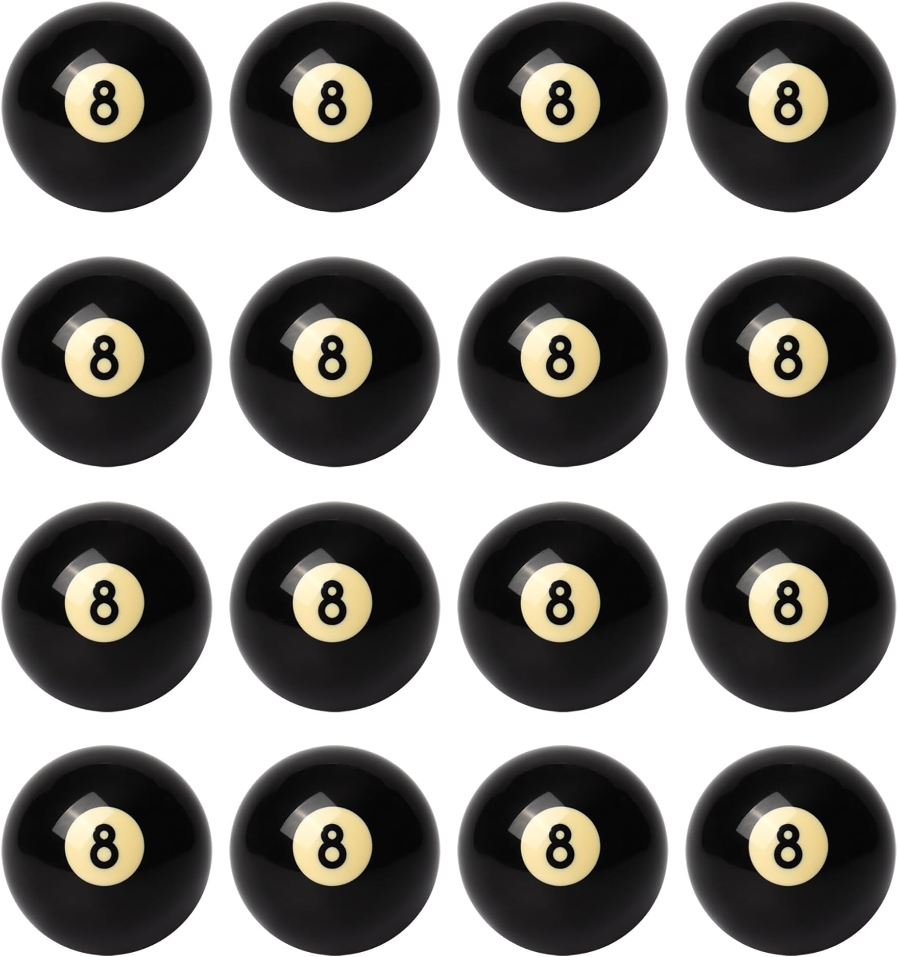 GSE Games & Sports Expert 2-1/4" Regulation Size Billiard #8 Pool Ball Replacement Eight Ball OR Standard Billiard Pool Cue Ball Replacement Ball, Billiard Pool Table Accessories