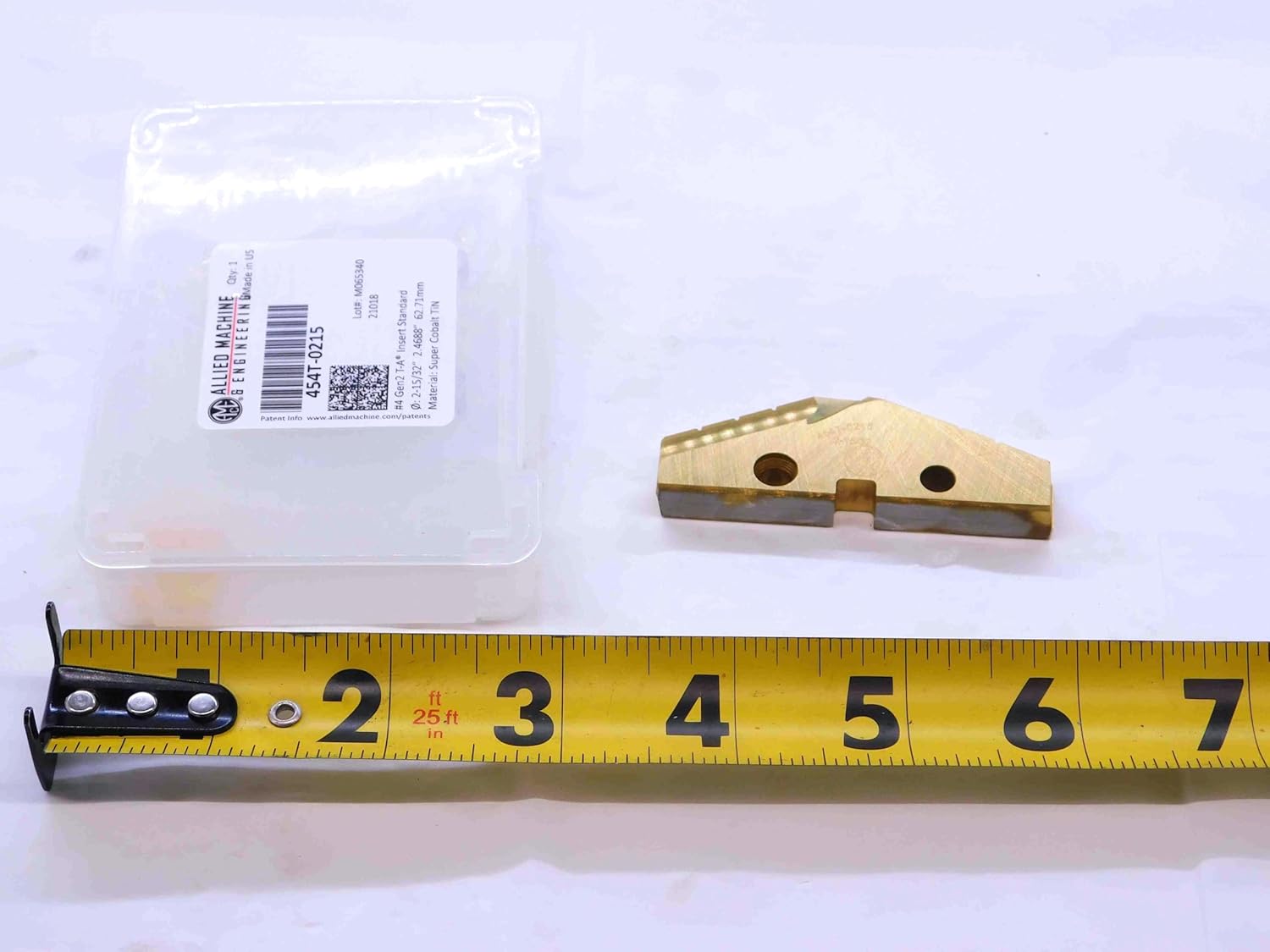 1pc AMEC 454T-0215 2 15/32 O.D. Series #4 TiN Cobalt Spade Drill Insert 2.4688 - NS1447BU5