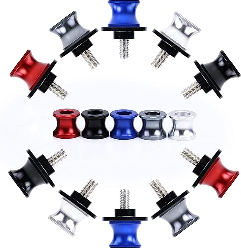 Miniatura 5 de Carretes de brazo oscilante de 0.315in M8 x 1.25 CNC plateado tornillo de soporte para CBR 600 F2 F3 F4 F4i CBR600RR CBR1000RR GSXR600 GSXR750