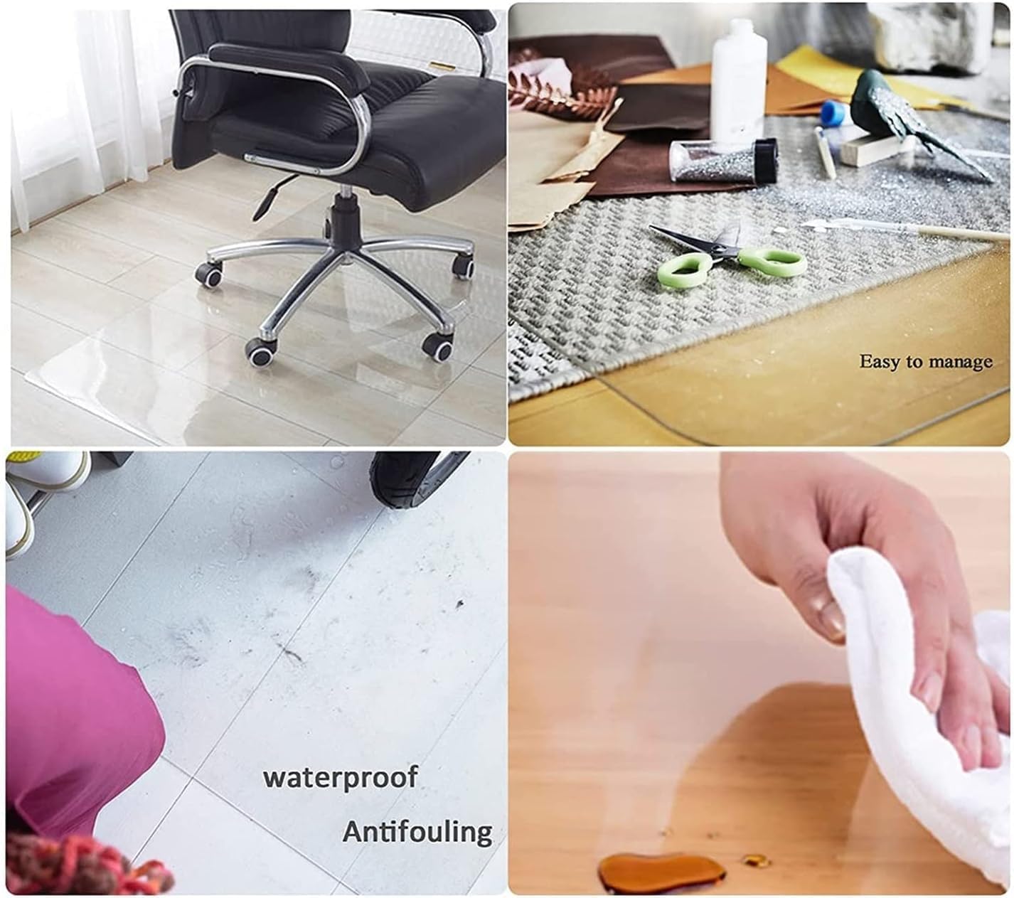 Runner Rug Heavy Duty Floor Protector Heavy Duty Clear Carpet Protector - Waterproof Plastic Floor Mat Protection - Carpet Rug Protector for Home Office Chair Hallway Kitchen, 1mm, 70x120cm