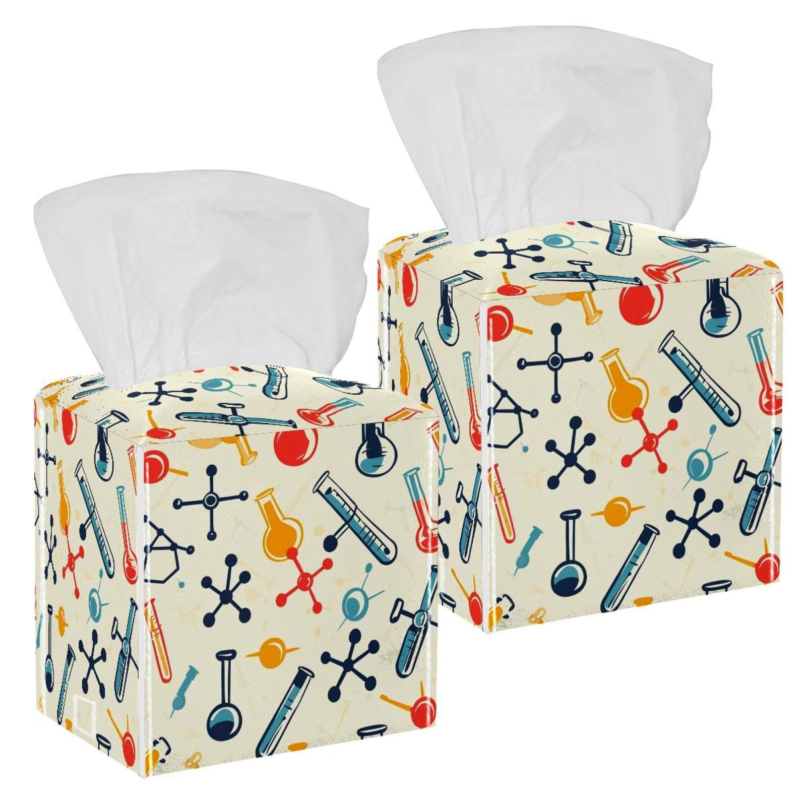 Boîte à mouchoirs en cuir véritablement élégante style laboratoire