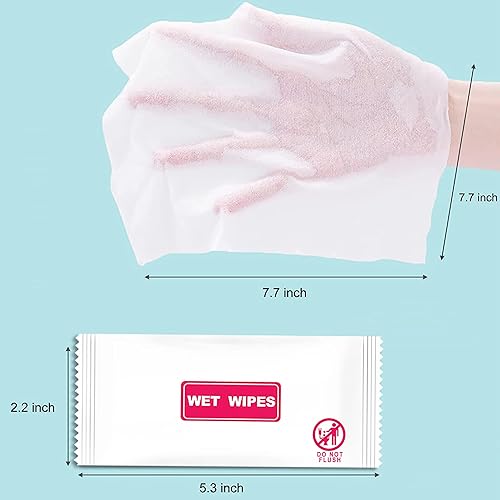 Miniatura 4 de Paquete de 100 toallitas húmedas envueltas individualmente, toallitas de mano individuales, toallitas de viaje sin perfume, limpiar las manos