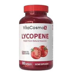 Lycopene 50mg Vegan Capsules, 180 Count, Plant-Based Antioxidant Support - Amazon product rated Grade A